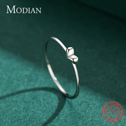 Modian Minimalist Sterling Silver Ring