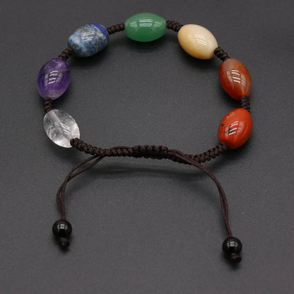 Natural 7 Chakra Reiki Healing Stone Bracelet