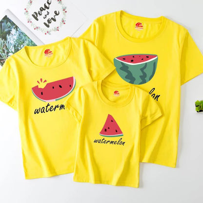 Summer Fruits Printing Matching Family T-shirt