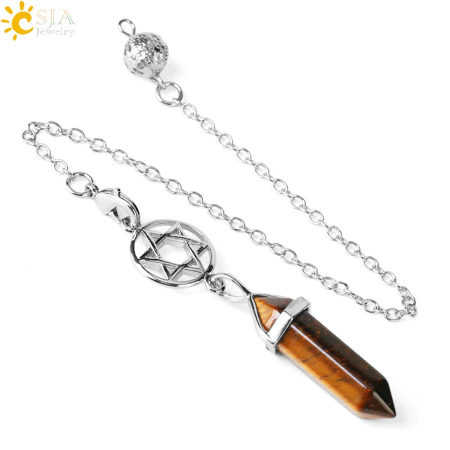 Natural Stone Amulet Divination Pendulum