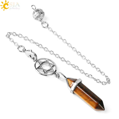 Natural Stone Amulet Divination Pendulum