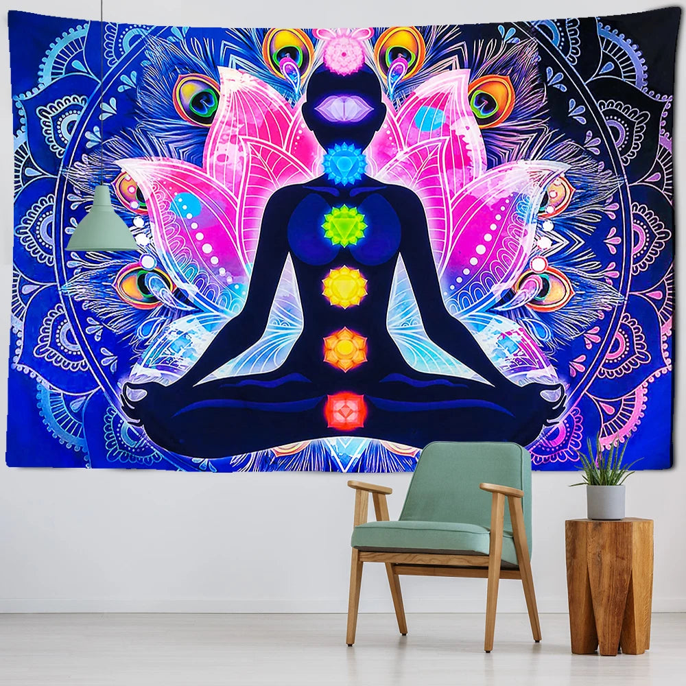 Wall Hanging Indian Buddha Tapestry