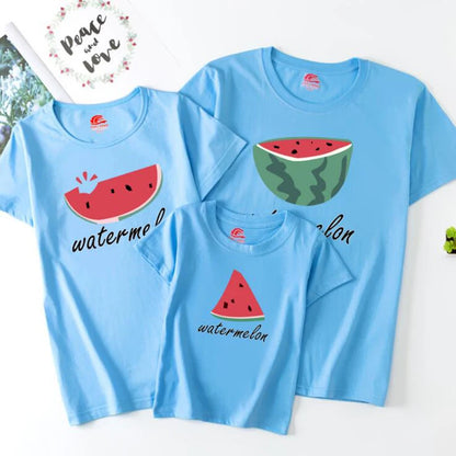 Summer Fruits Printing Matching Family T-shirt