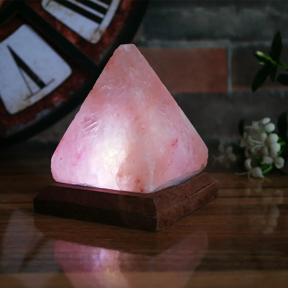 Himalayan Crystal Pyramid Salt Lamp LED USB