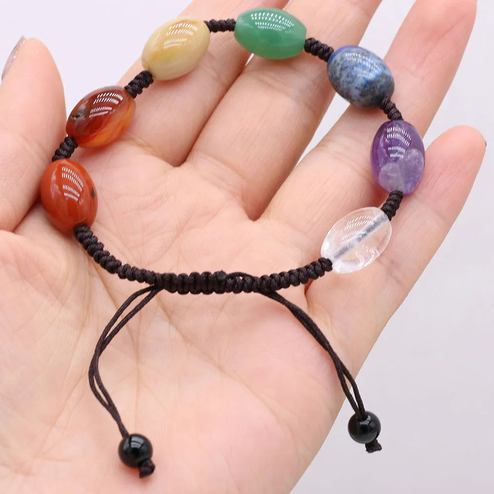 Natural 7 Chakra Reiki Healing Stone Bracelet