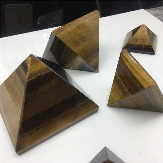 Natural Tiger Eyes Crystal Pyramid