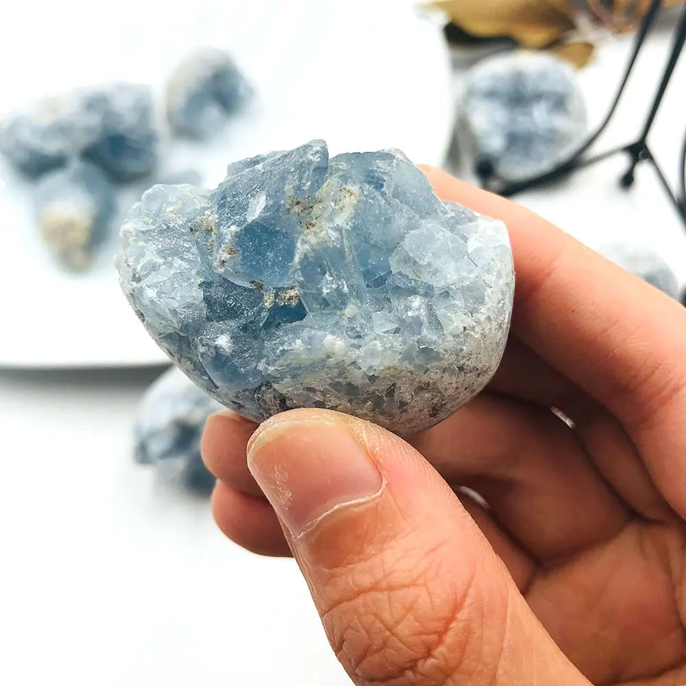 Random Natural Raw Blue Celestite Quartz