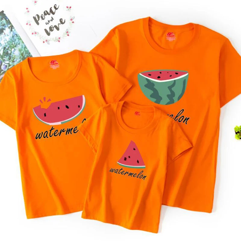 Summer Fruits Printing Matching Family T-shirt