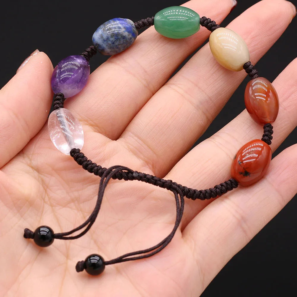 Natural 7 Chakra Reiki Healing Stone Bracelet