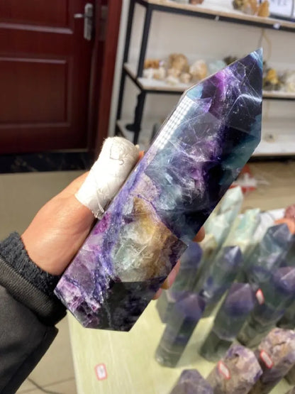 Natural Large Colored Fluorite Crystal