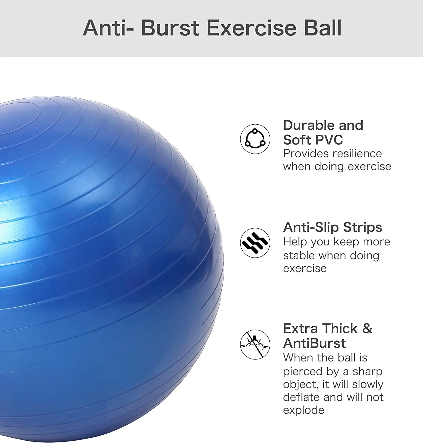 Yoga balls for Pilates, fitness, gym