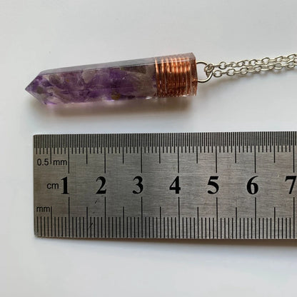 Purple Quartz Stone Orgone Pendant