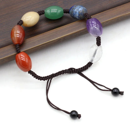 Natural 7 Chakra Reiki Healing Stone Bracelet