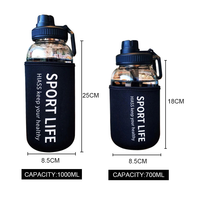 Glass Drink Bottles For Camping Hiking Climbing