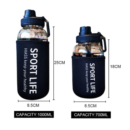 Glass Drink Bottles For Camping Hiking Climbing