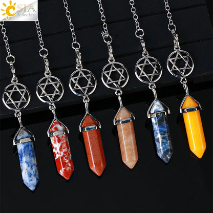 Natural Stone Amulet Divination Pendulum