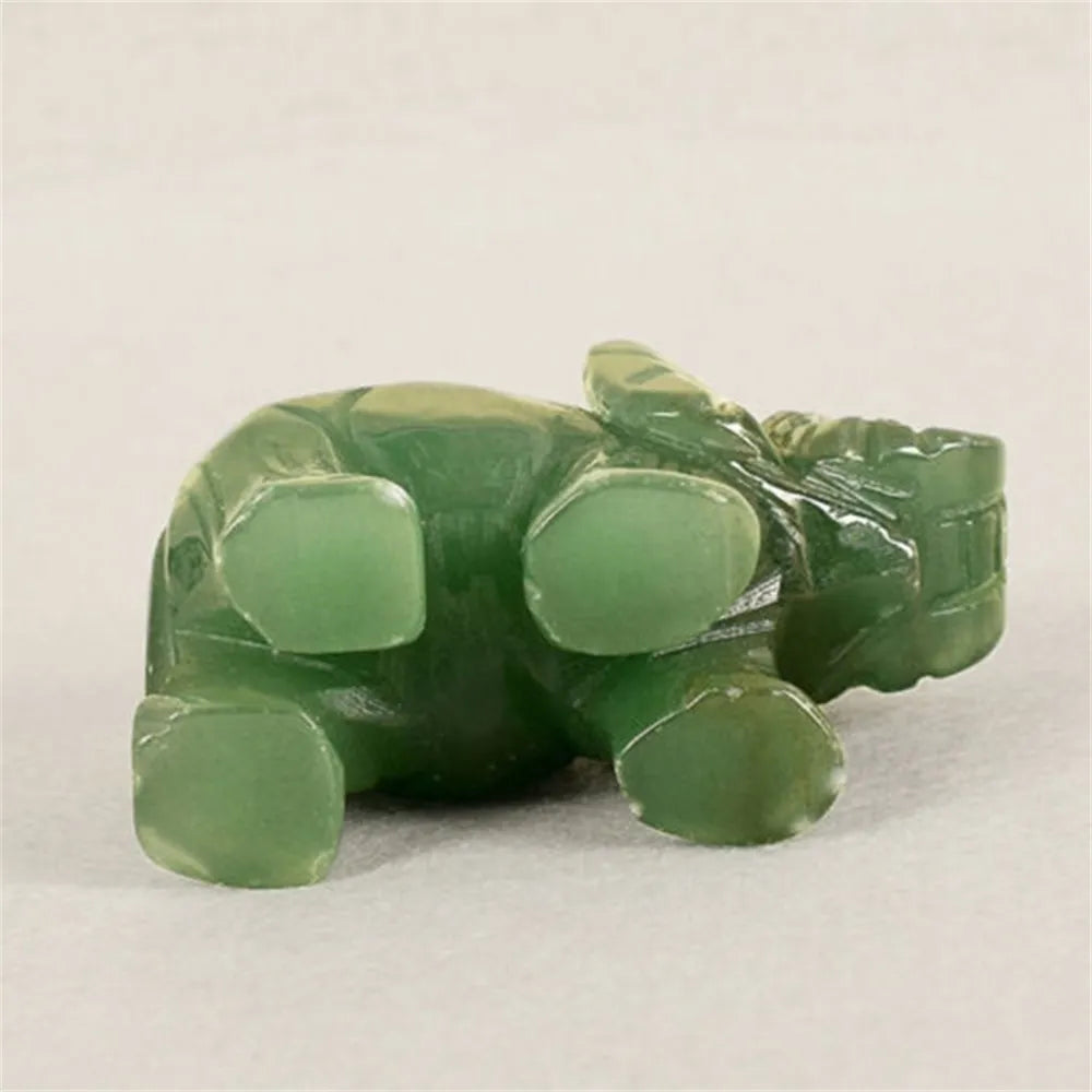 Handmade Carved Tangling Jade Elephant Gemstone