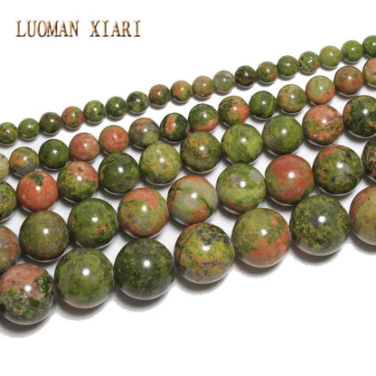 Natural Unakite Beads For Jewelry Making