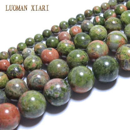 Natural Unakite Beads For Jewelry Making