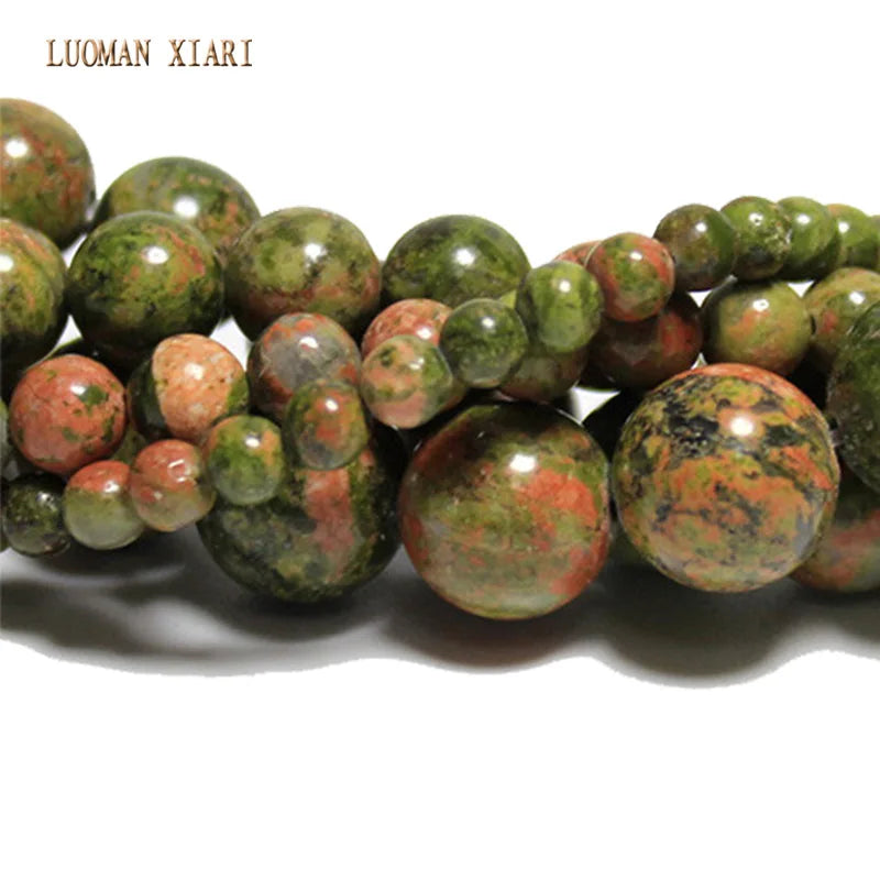 Natural Unakite Beads For Jewelry Making