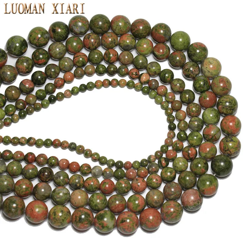 Natural Unakite Beads For Jewelry Making