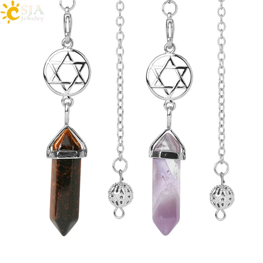 Natural Stone Amulet Divination Pendulum