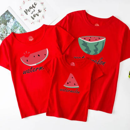 Summer Fruits Printing Matching Family T-shirt