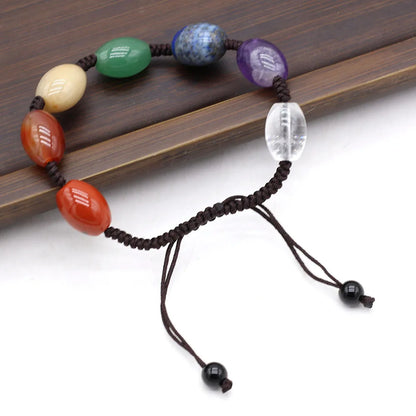 Natural 7 Chakra Reiki Healing Stone Bracelet