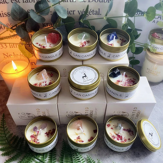 Golden Tin Box Aromatherapy Candles