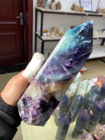 Natural Large Colored Fluorite Crystal