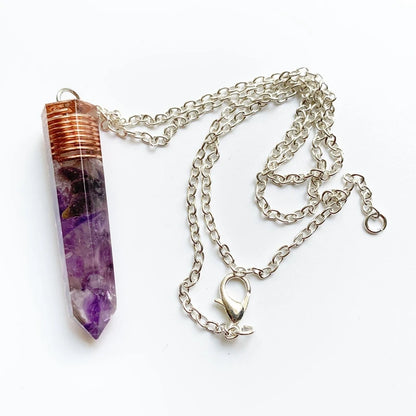 Purple Quartz Stone Orgone Pendant