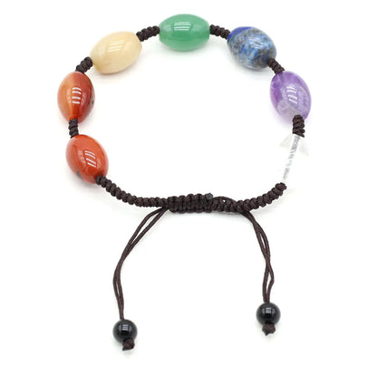 Natural 7 Chakra Reiki Healing Stone Bracelet