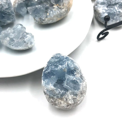 Random Natural Raw Blue Celestite Quartz