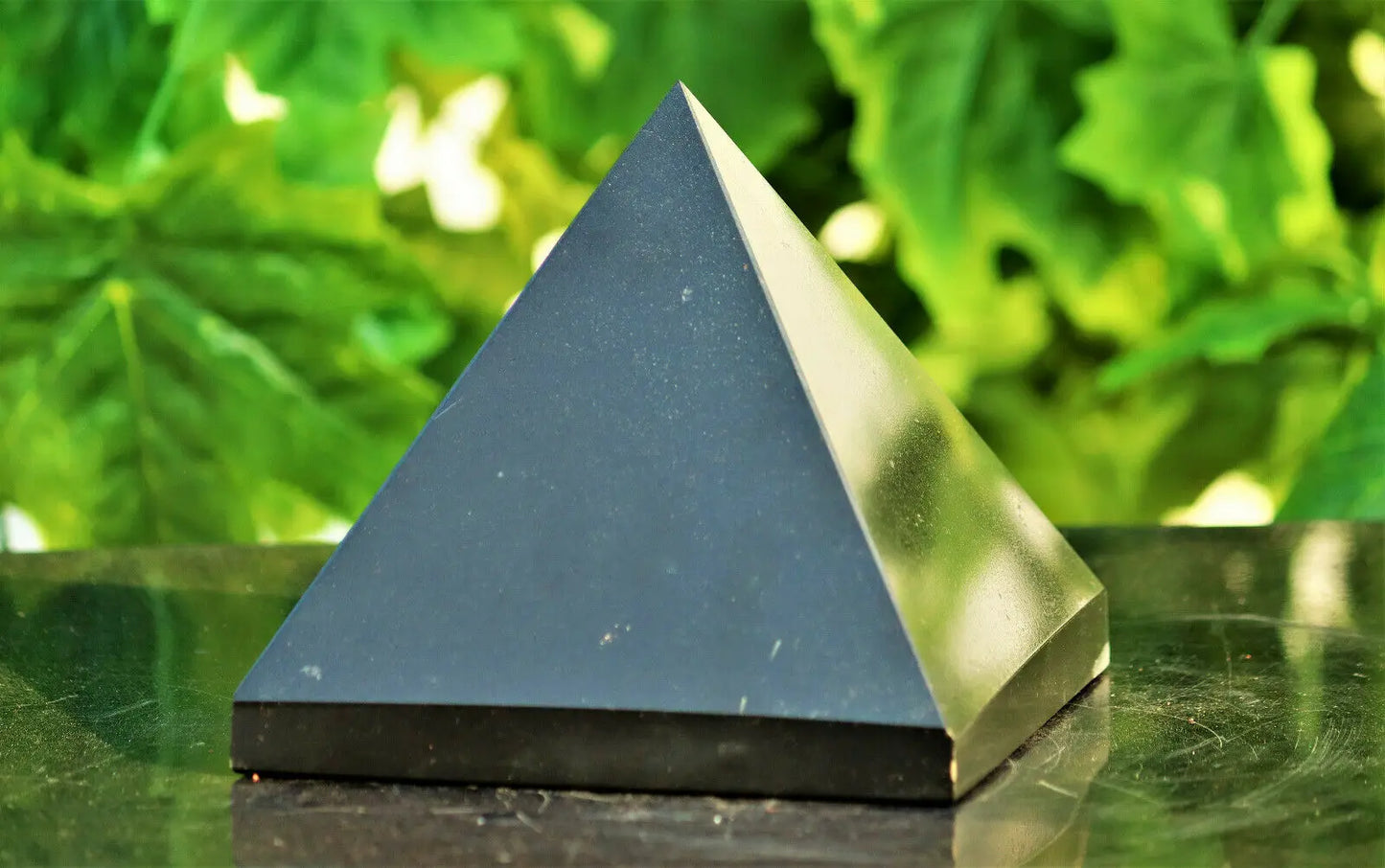 Natural Black Tourmaline Crystal Healing Reiki Pyramid