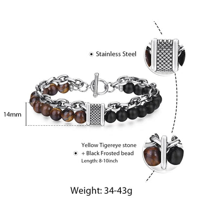 Trendsmax Natural Tiger Eye Stone Bracelet