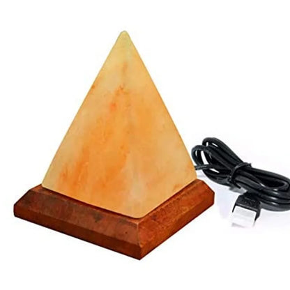 Himalayan Crystal Pyramid Salt Lamp LED USB