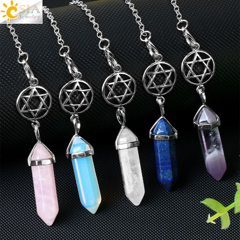 Natural Stone Amulet Divination Pendulum