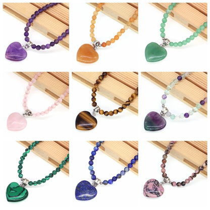 20mm Crystal Heart Shaped Beads Necklace