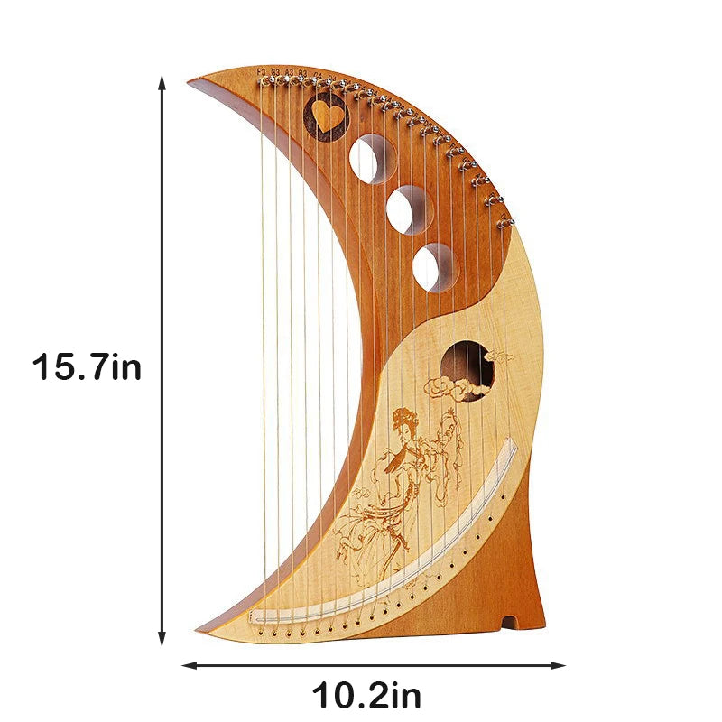 Moon Lyre 19 Strings Harp