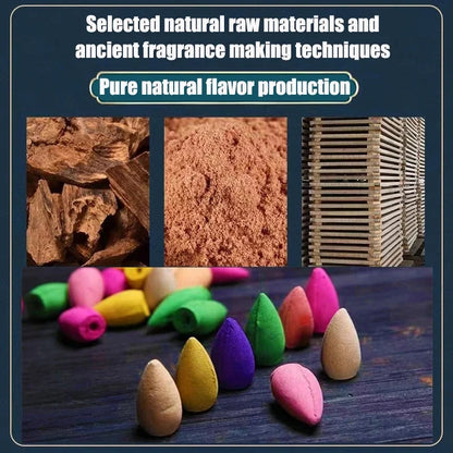 30-600pcs Mixed Natural Backflow Incense Bullets