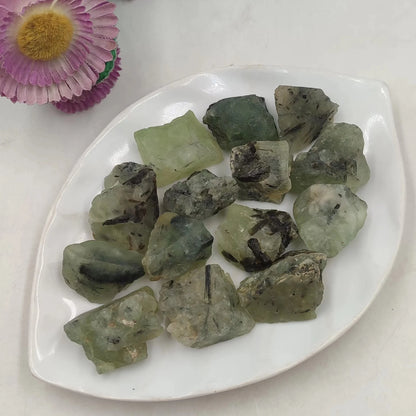 Random Natural Prehnite Raw Stone 1pc