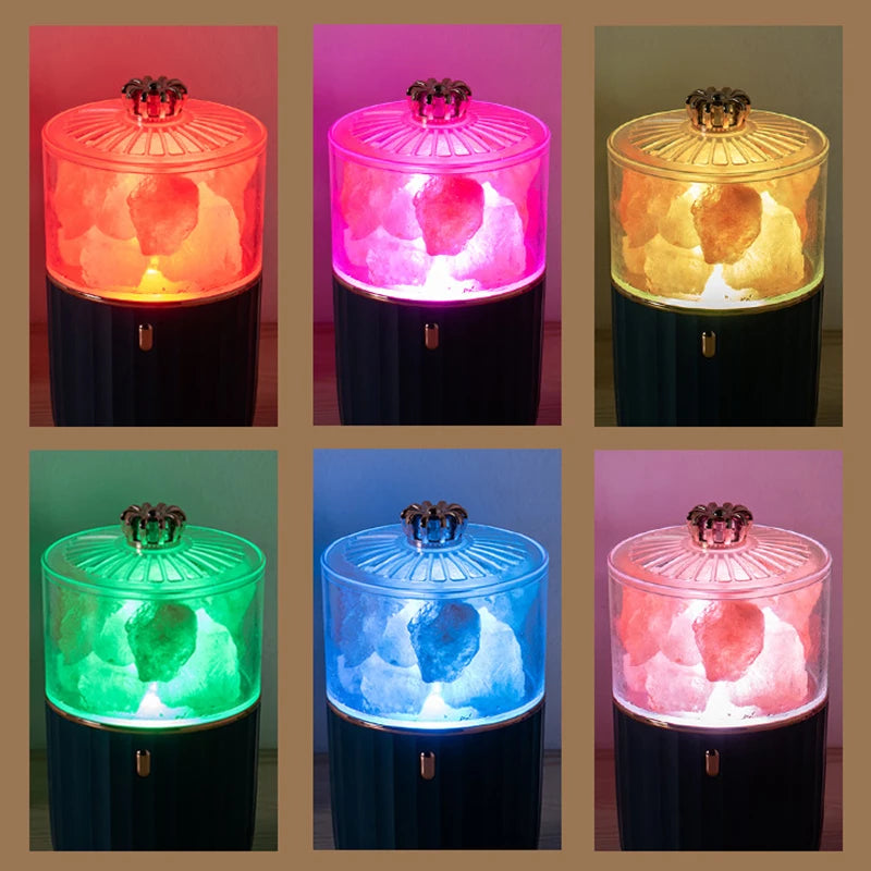 Colorful Crystal Salt Stone Purification Lamp