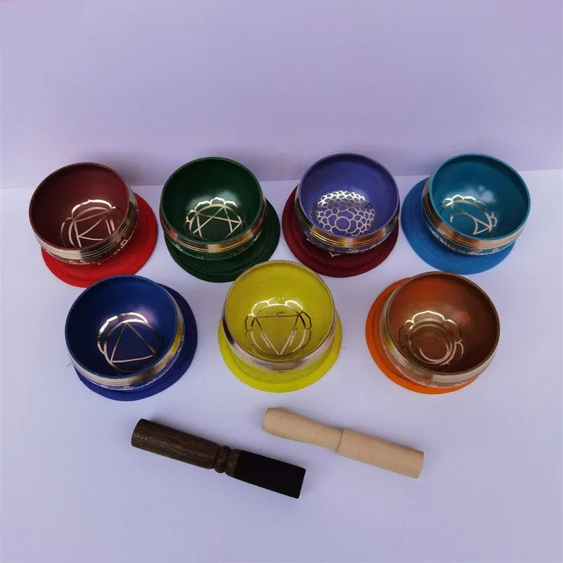 8CM Pure Copper Colorful Singing Bowl