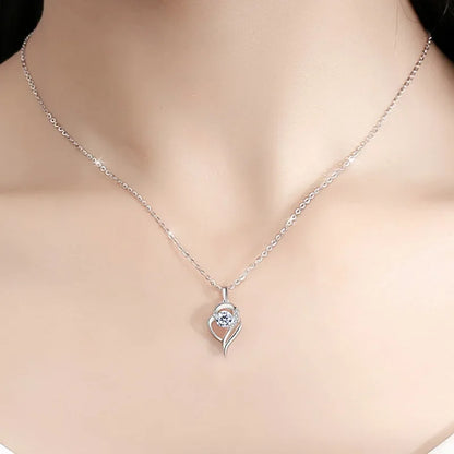 Certified 1 Carat Moissanite Diamond Pendant Necklace