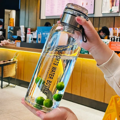 2L Large Capacity Glass Transparent Water Bottle