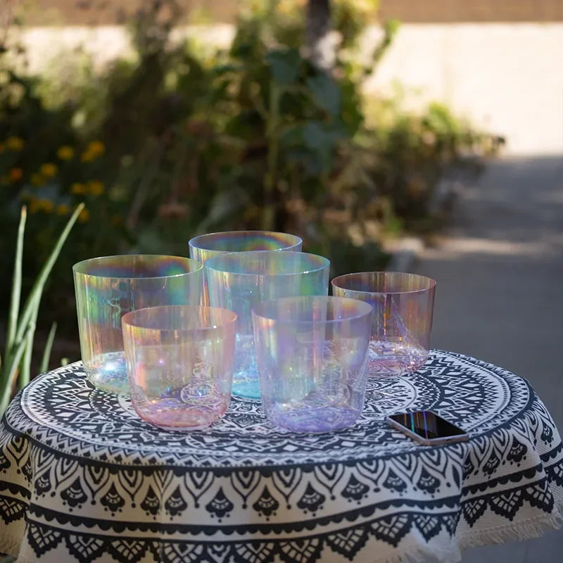 Colorful Crystal Singing Bowl from Nepal