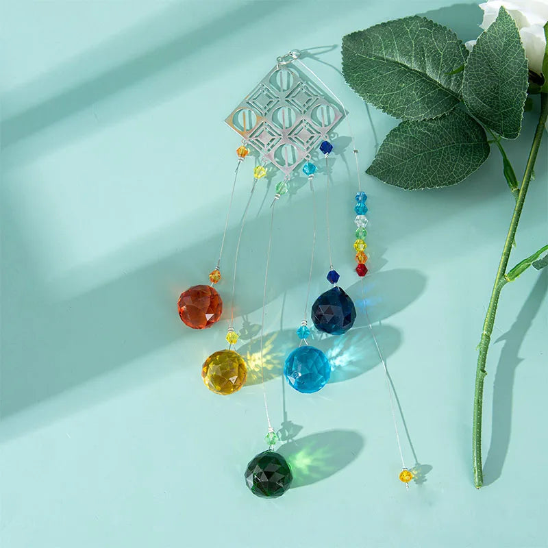 Faceted Ball Hanging Suncatcher