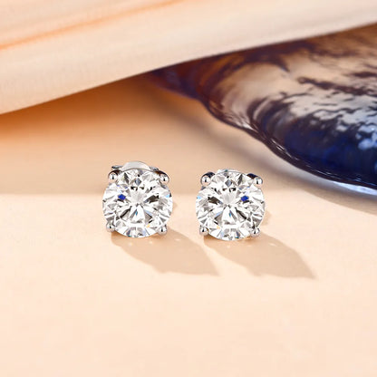 Top Quality 2 Carat  D Color Moissanite Stud Earrings