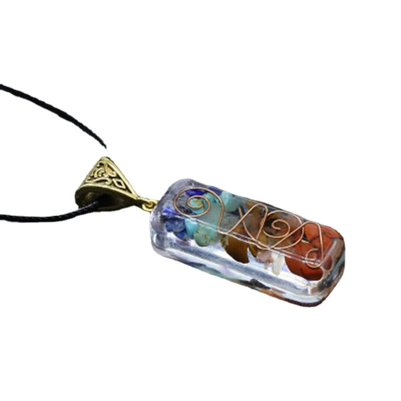 7 Chakra Healing Crystal Orgone Energy Pendant