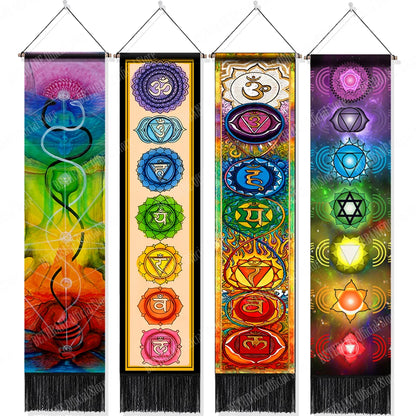 Seven Chakra Wall Hanging Fabric Tapestry